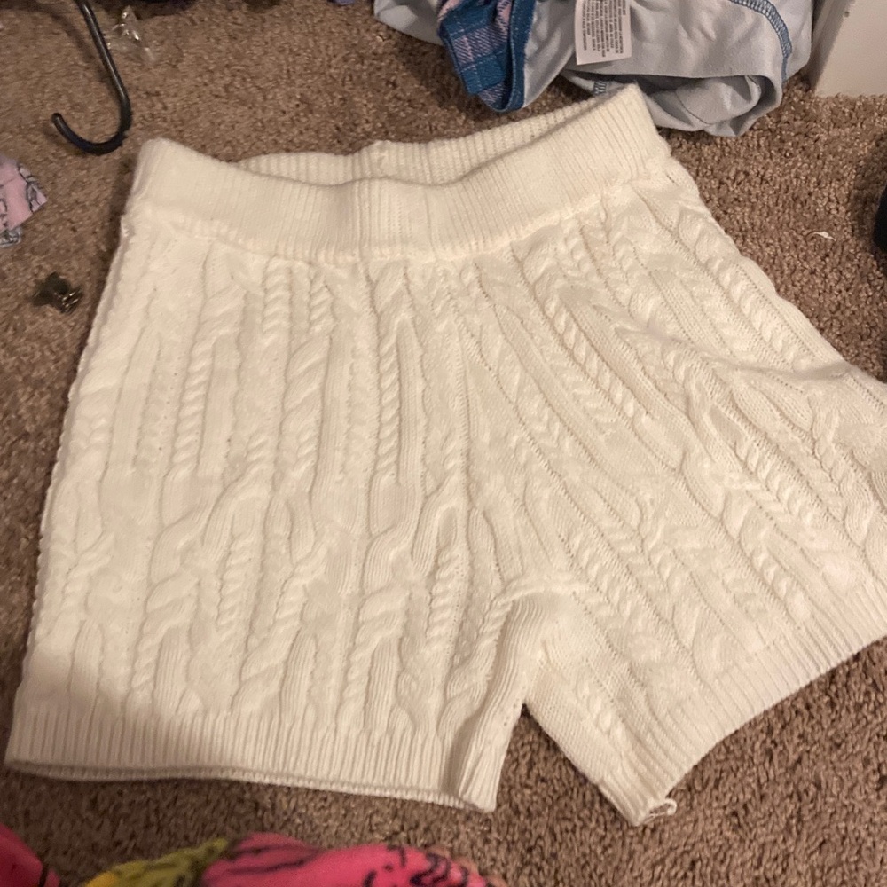 DAVI & DANI Cream Knit Kids Shorts